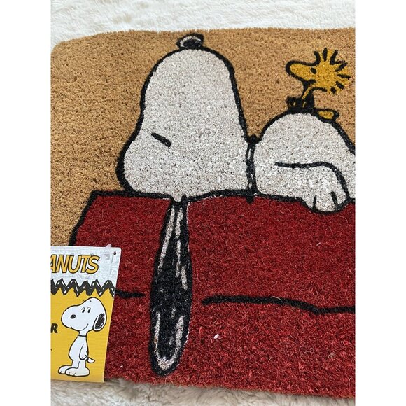 Peanuts Other - Peanuts Snoopy Woodstock Doghouse Welcome Outdoor Coir Mat 18” X 28” NEW